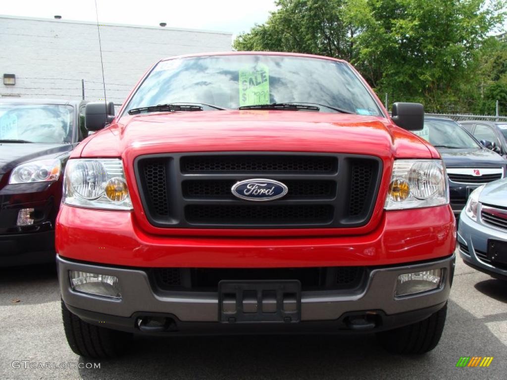 2005 F150 FX4 SuperCab 4x4 - Bright Red / Black photo #2