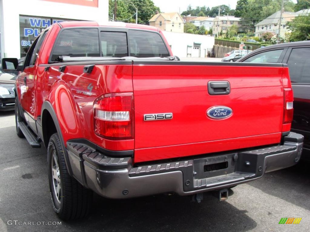 2005 F150 FX4 SuperCab 4x4 - Bright Red / Black photo #6