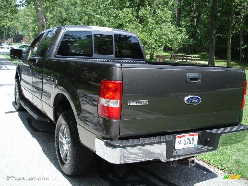 2005 F150 XLT SuperCab 4x4 - Dark Stone Metallic / Tan photo #6