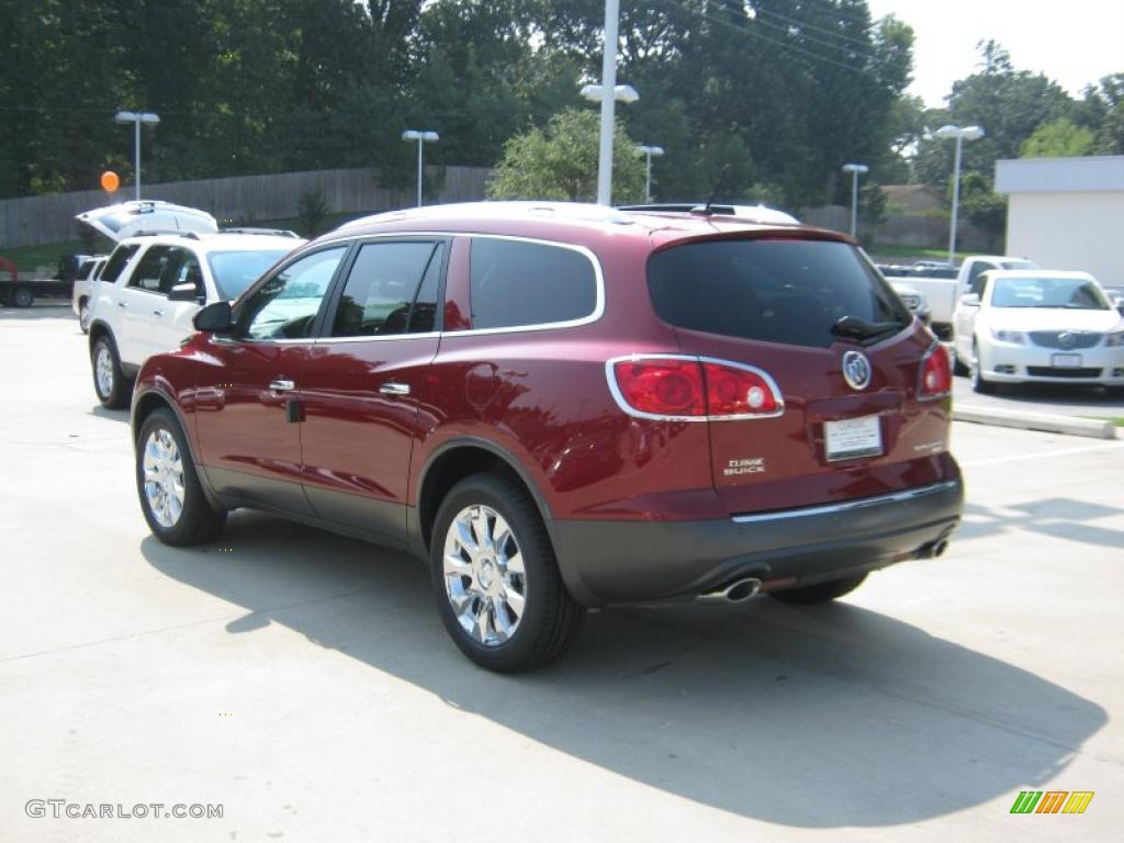 2011 Enclave CXL - Red Jewel Tintcoat / Cashmere/Cocoa photo #3