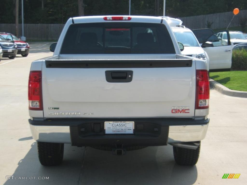 2010 Sierra 1500 SLE Crew Cab 4x4 - Pure Silver Metallic / Light Titanium/Ebony photo #4