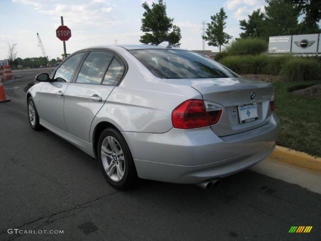 2008 3 Series 328xi Sedan - Titanium Silver Metallic / Black photo #4