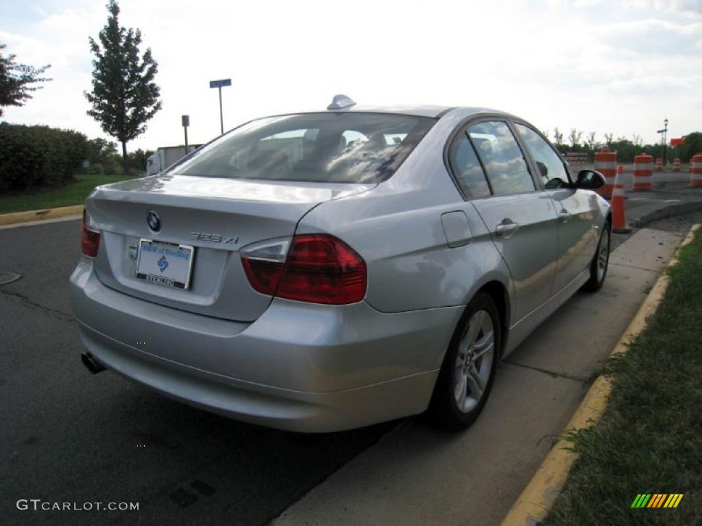 2008 3 Series 328xi Sedan - Titanium Silver Metallic / Black photo #6