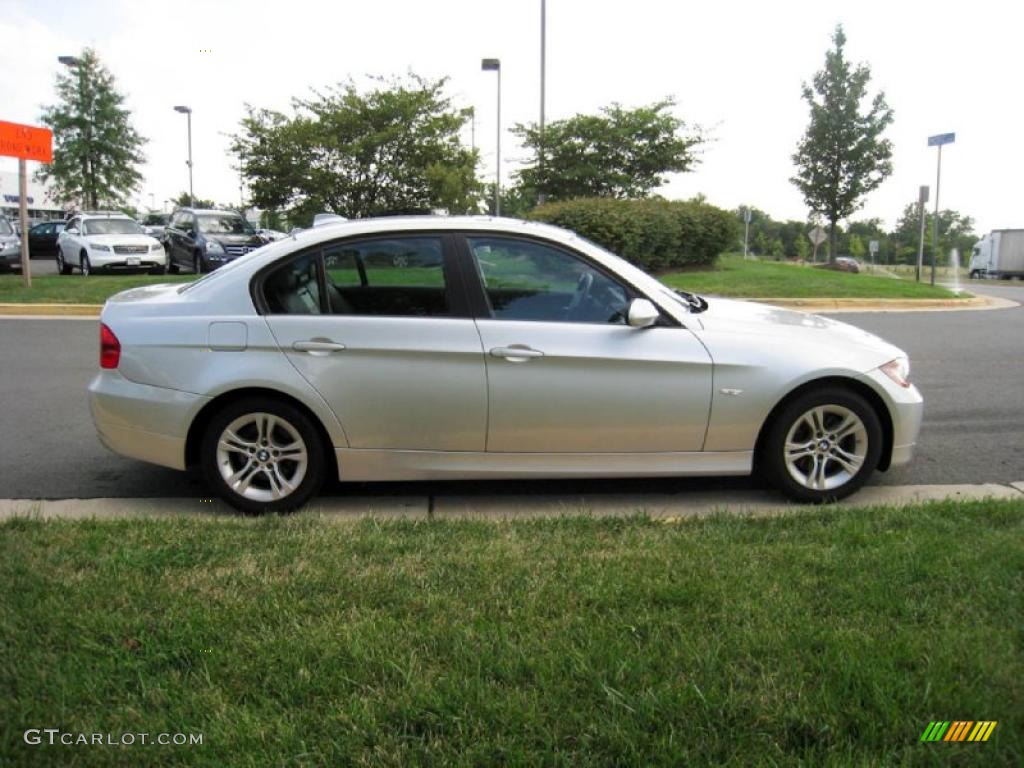 2008 3 Series 328xi Sedan - Titanium Silver Metallic / Black photo #7