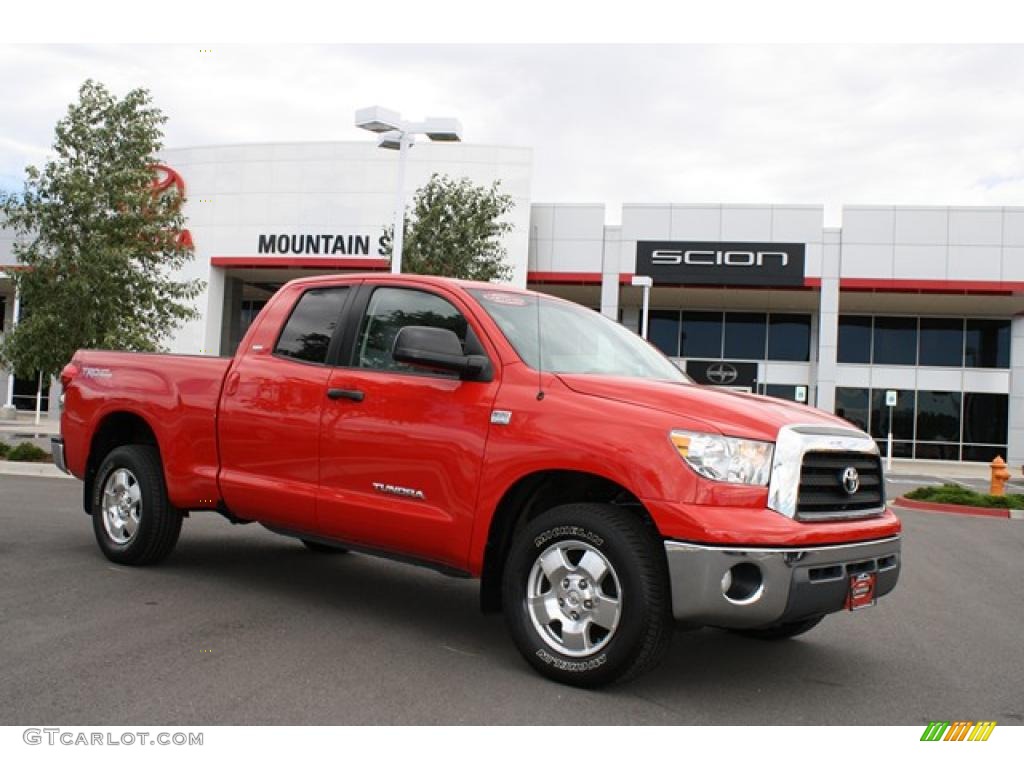 2007 Tundra SR5 TRD Double Cab 4x4 - Radiant Red / Graphite Gray photo #1