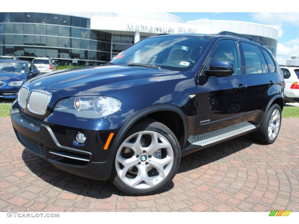 2010 X5 xDrive48i - Monaco Blue Metallic / Sand Beige photo #1