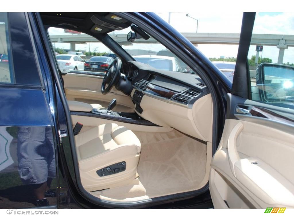 2010 X5 xDrive48i - Monaco Blue Metallic / Sand Beige photo #9