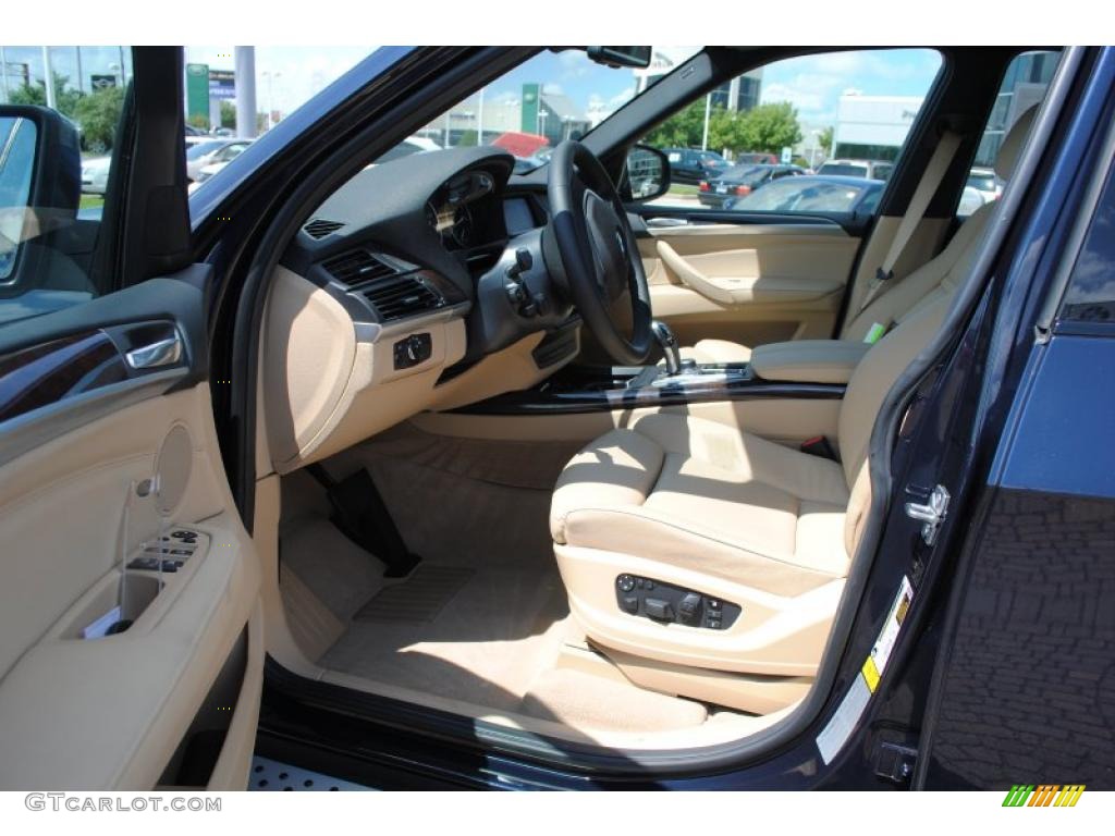 2010 X5 xDrive48i - Monaco Blue Metallic / Sand Beige photo #13