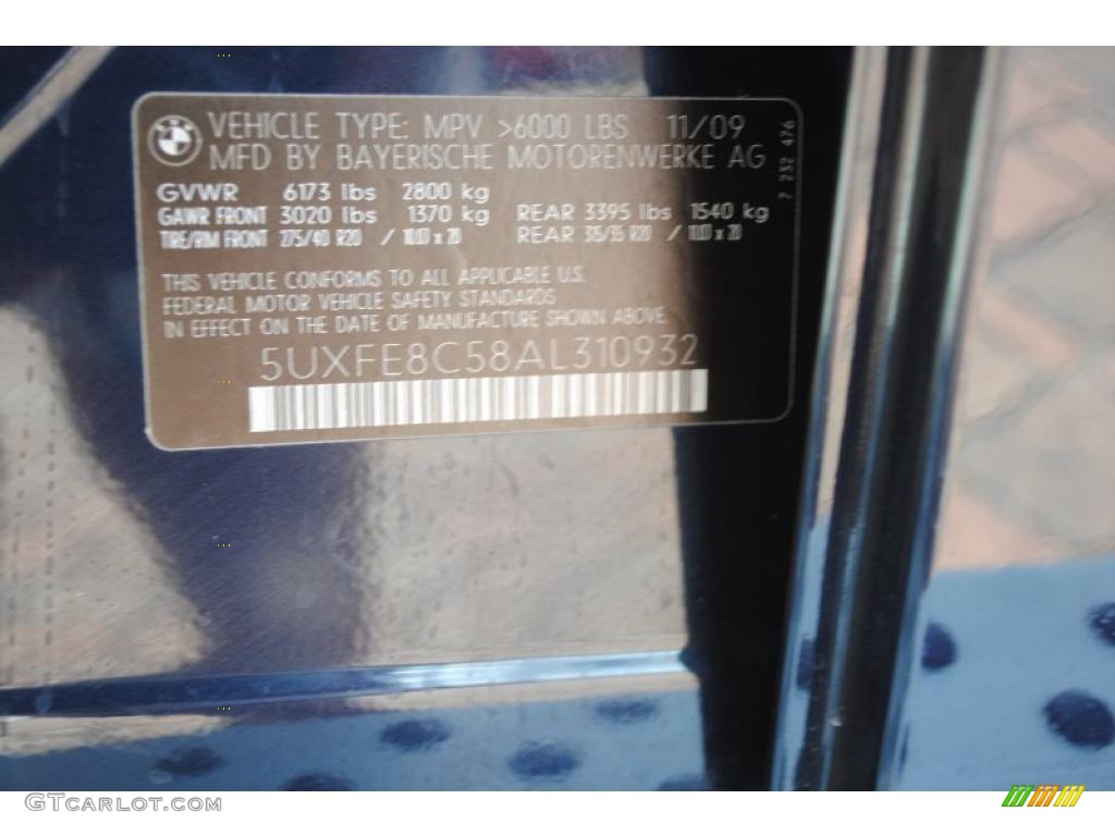 2010 X5 xDrive48i - Monaco Blue Metallic / Sand Beige photo #14