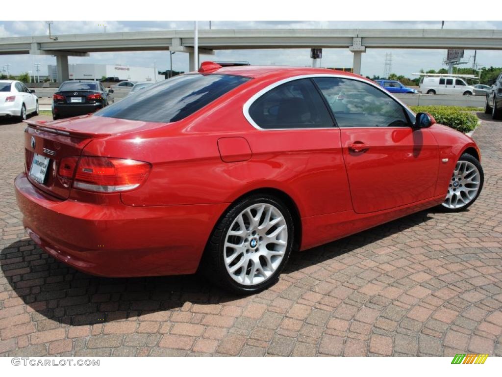 2007 3 Series 328i Coupe - Crimson Red / Cream Beige Dakota Leather photo #5
