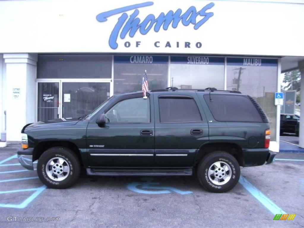 2001 Tahoe LS - Forest Green Metallic / Tan/Neutral photo #1