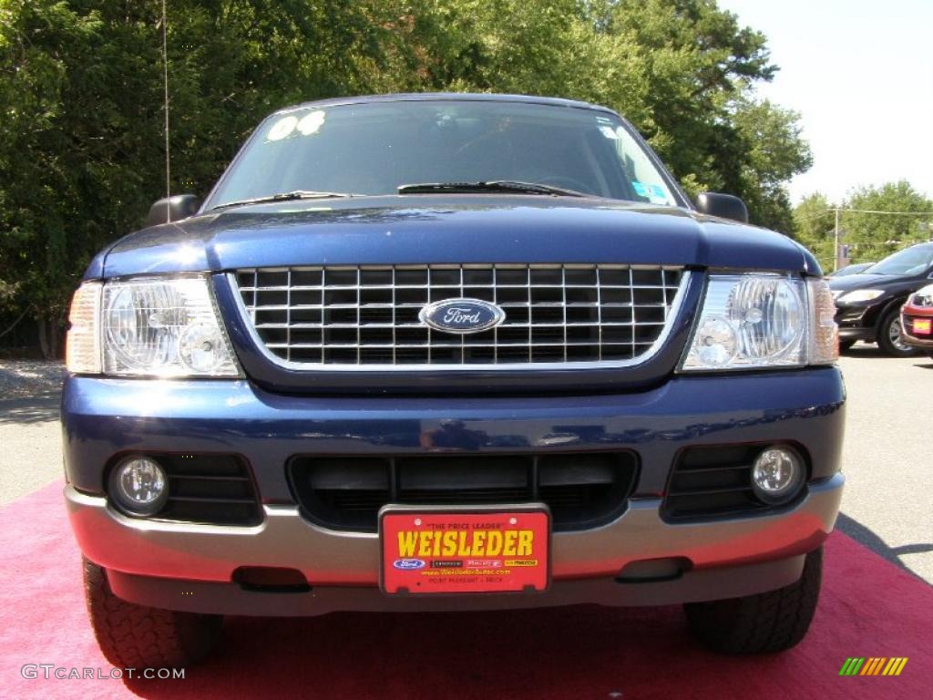 2004 Explorer XLT 4x4 - Dark Blue Pearl Metallic / Midnight Grey photo #4
