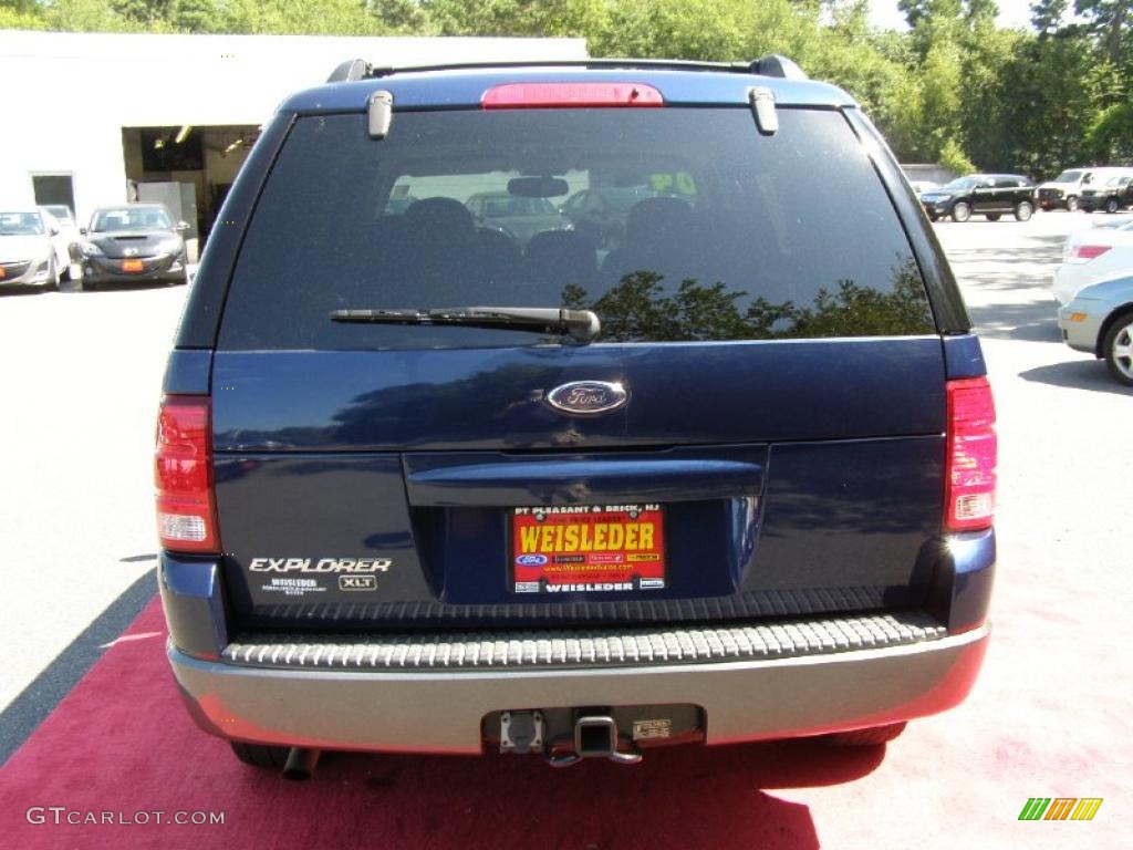 2004 Explorer XLT 4x4 - Dark Blue Pearl Metallic / Midnight Grey photo #7