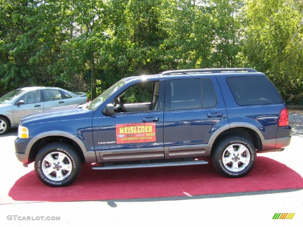 2004 Explorer XLT 4x4 - Dark Blue Pearl Metallic / Midnight Grey photo #11