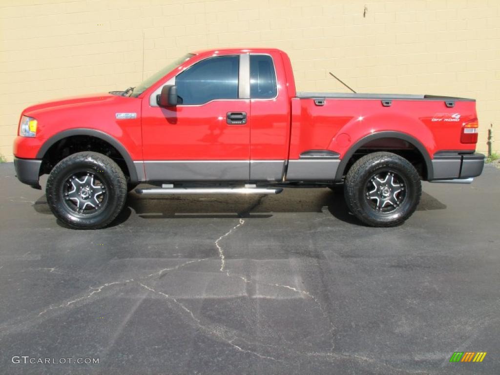 2007 F150 FX4 Regular Cab 4x4 - Bright Red / Black/Red photo #1