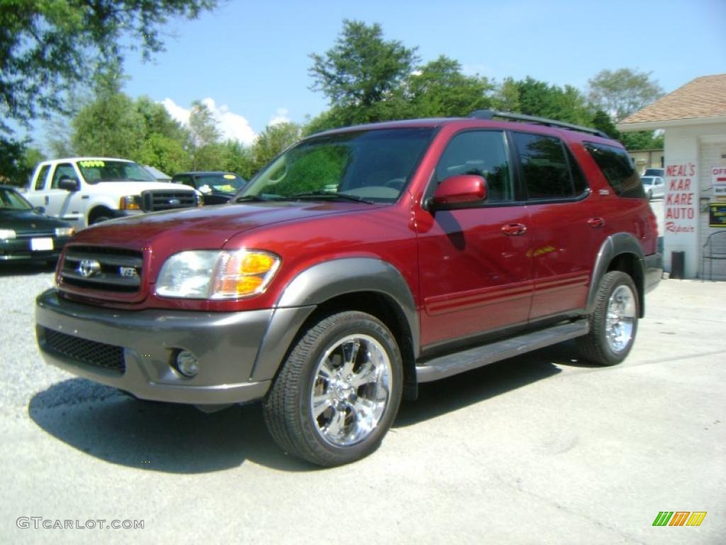 2004 Sequoia SR5 - Salsa Red Pearl / Charcoal photo #1