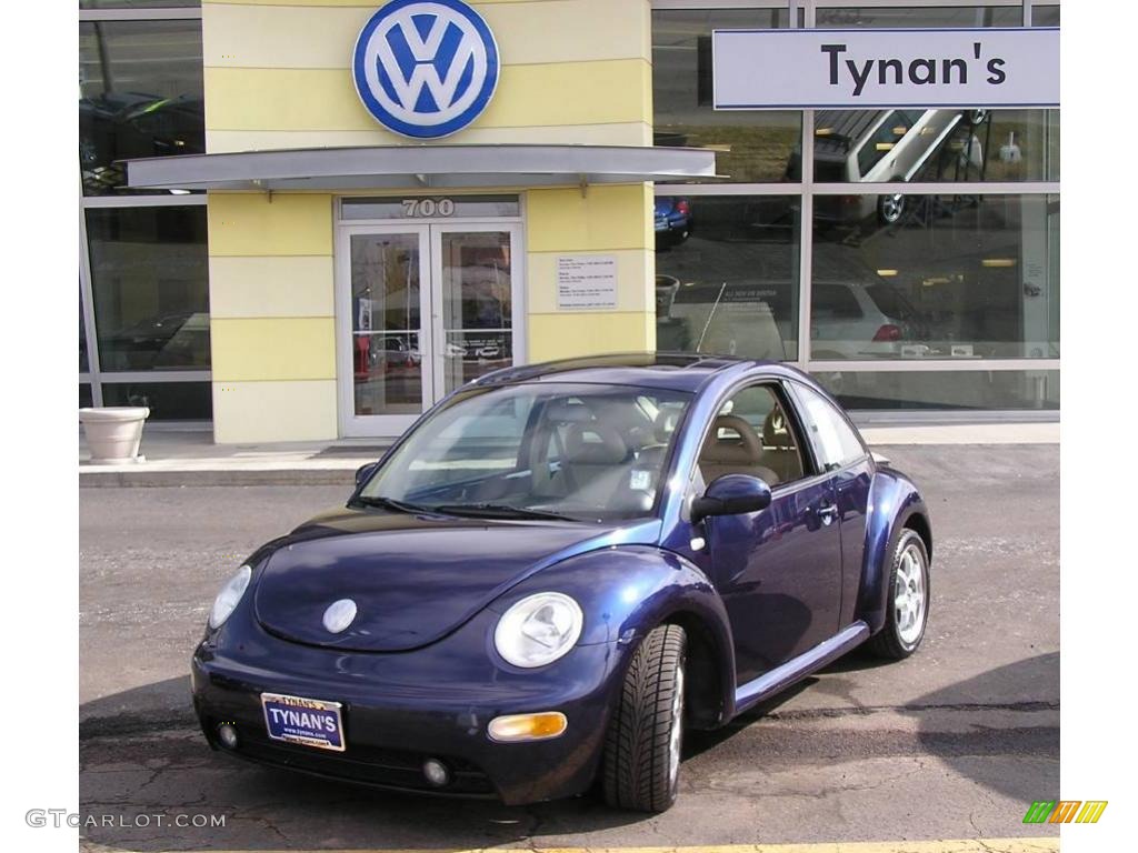 2002 New Beetle GLX 1.8T Coupe - Marlin Blue Pearl / Cream Beige photo #1