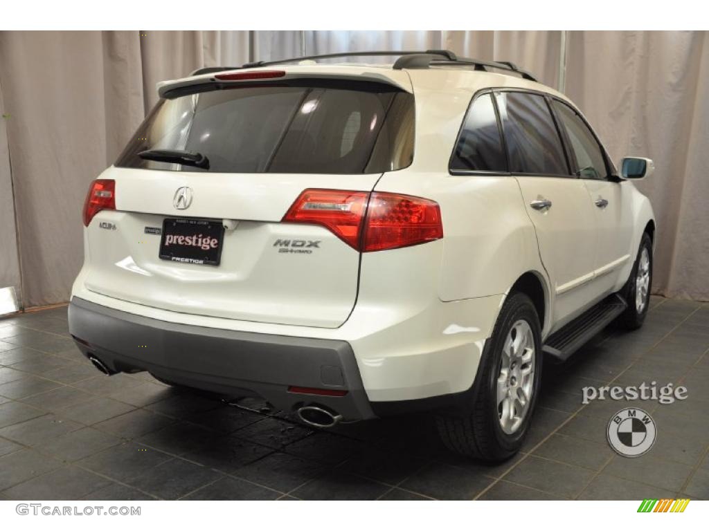 2007 MDX Technology - Aspen White Pearl / Taupe photo #2