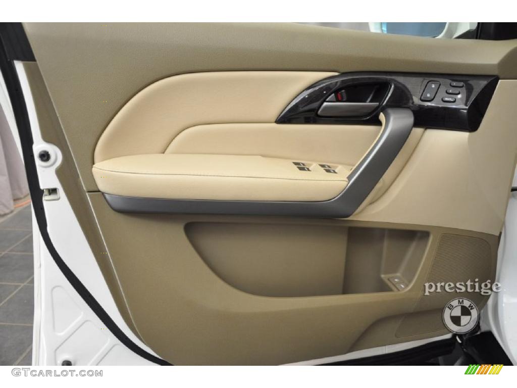 2007 MDX Technology - Aspen White Pearl / Taupe photo #10