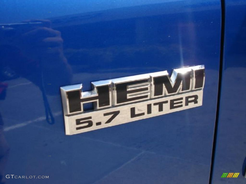 2007 Ram 1500 Big Horn Edition Quad Cab 4x4 - Electric Blue Pearl / Medium Slate Gray photo #29