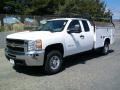 Summit White - Silverado 3500HD Work Truck Extended Cab 4x4 Chassis Photo No. 3