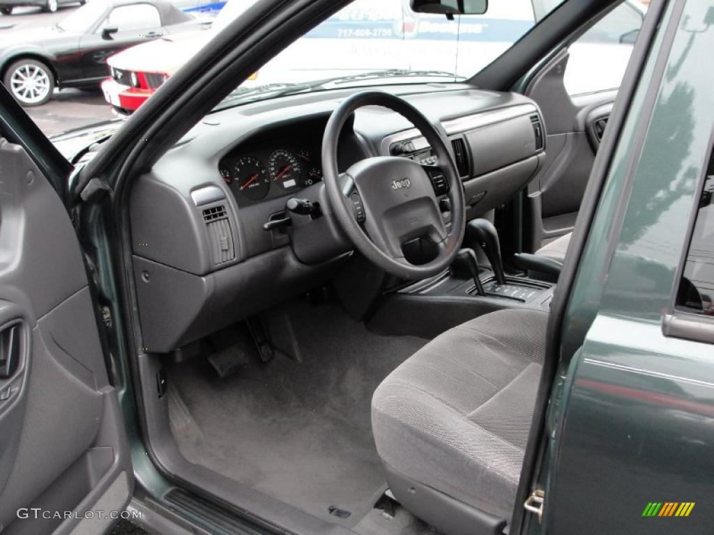 2001 Grand Cherokee Laredo 4x4 - Shale Green Metallic / Agate photo #10