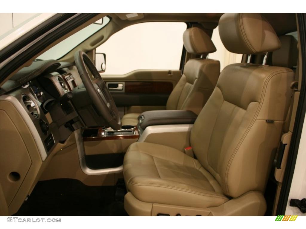 2010 F150 Lariat SuperCab 4x4 - Oxford White / Tan photo #9