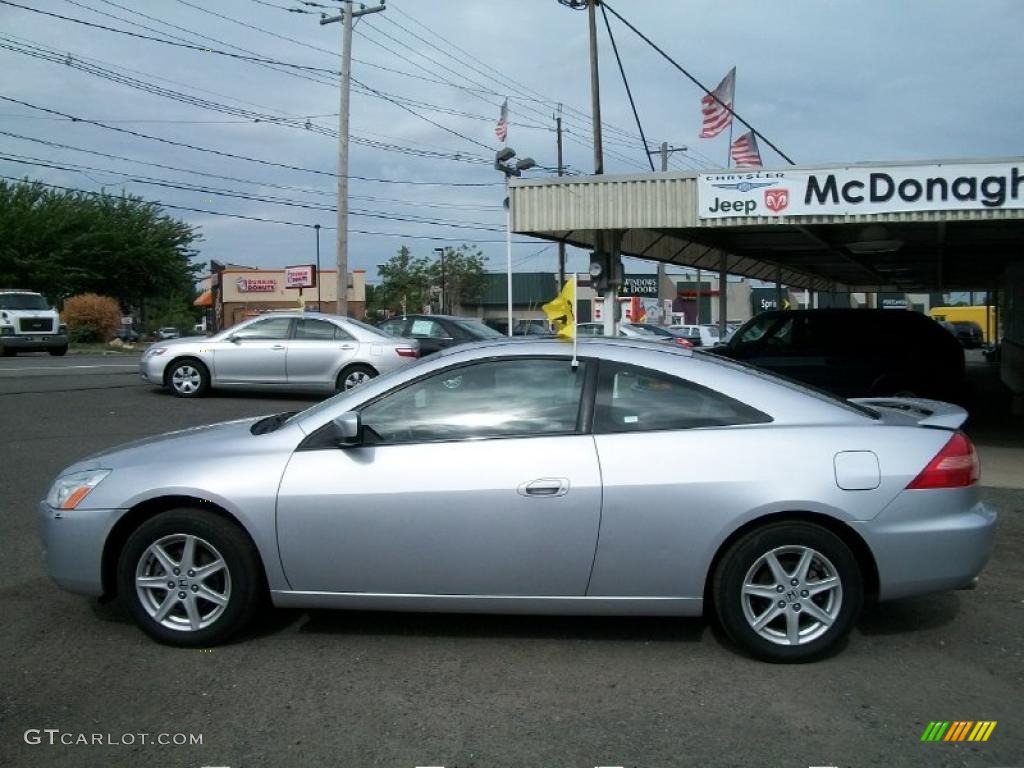 2003 Accord EX V6 Coupe - Satin Silver Metallic / Black photo #3