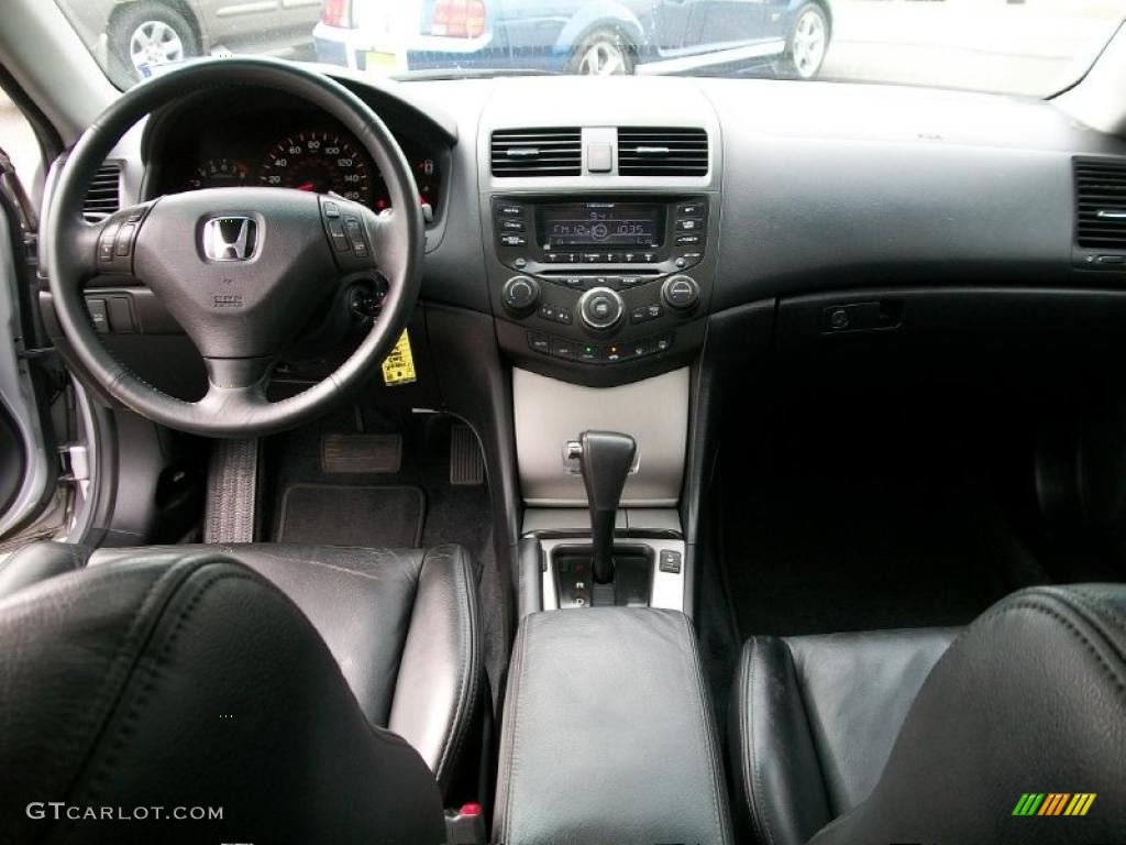 2003 Accord EX V6 Coupe - Satin Silver Metallic / Black photo #10