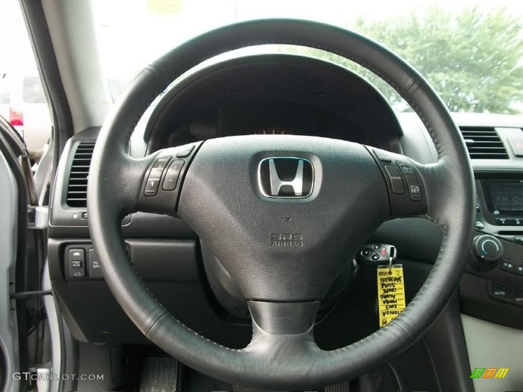 2003 Accord EX V6 Coupe - Satin Silver Metallic / Black photo #11