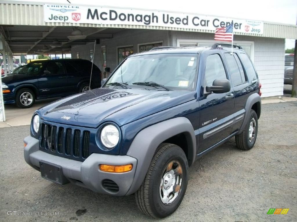 2003 Liberty Sport 4x4 - Patriot Blue Pearl / Dark Slate Gray photo #1