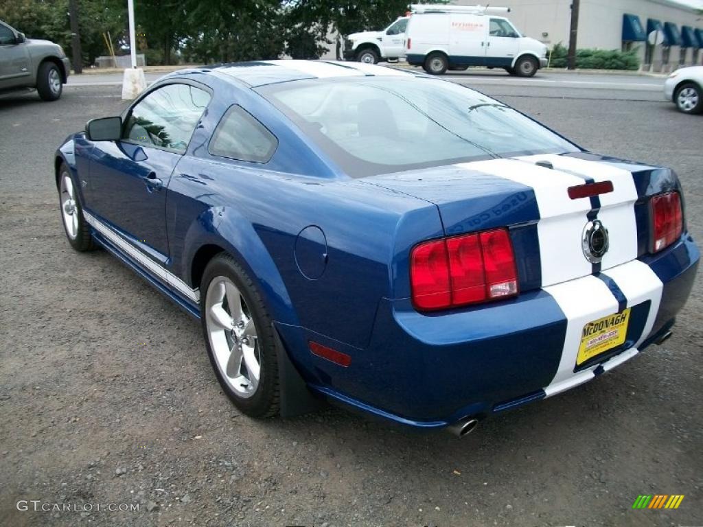 2007 Mustang GT Premium Coupe - Vista Blue Metallic / Black/Parchment photo #4