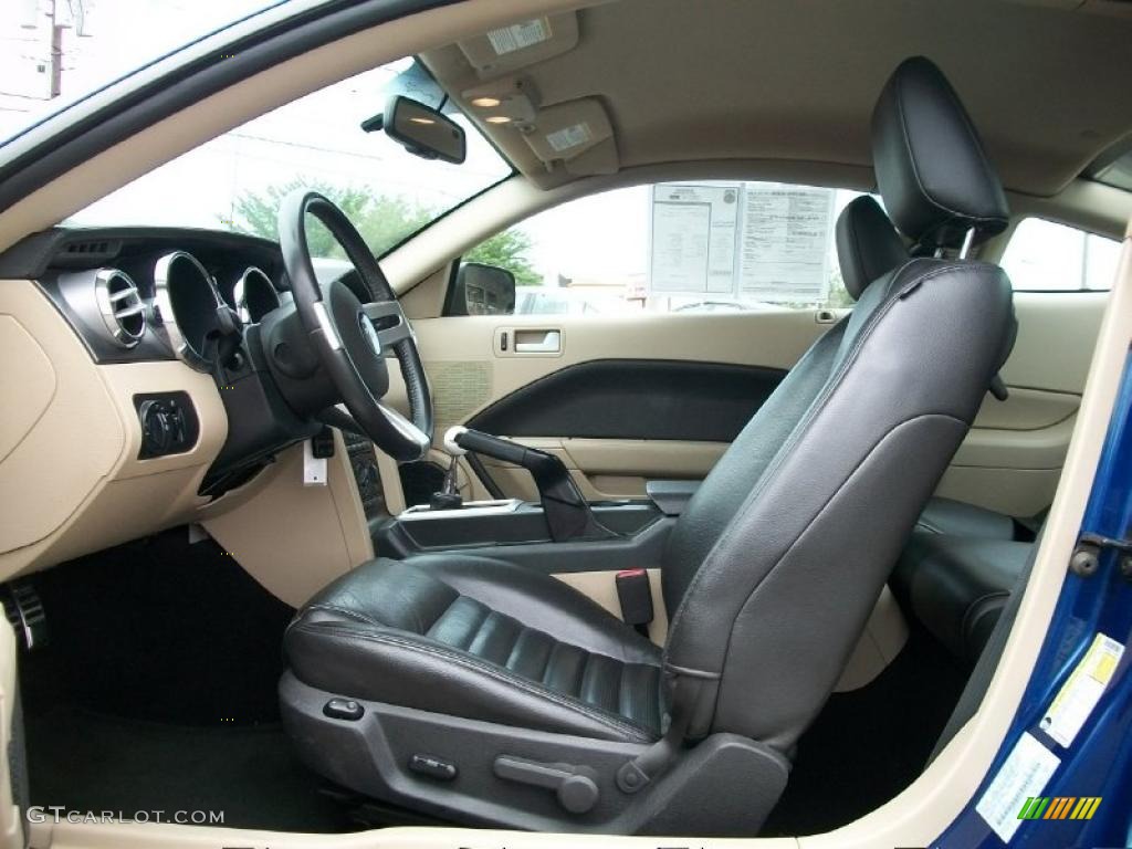 2007 Mustang GT Premium Coupe - Vista Blue Metallic / Black/Parchment photo #7