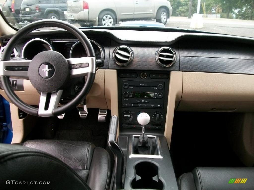 2007 Mustang GT Premium Coupe - Vista Blue Metallic / Black/Parchment photo #10