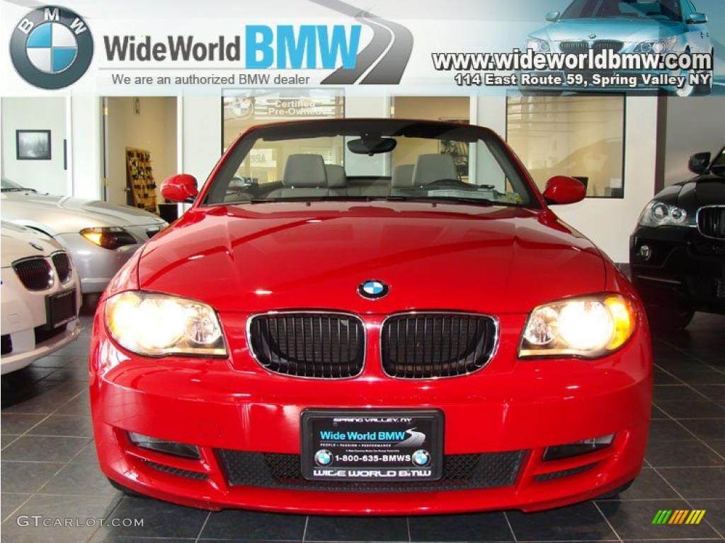 2009 1 Series 128i Convertible - Crimson Red / Taupe photo #2