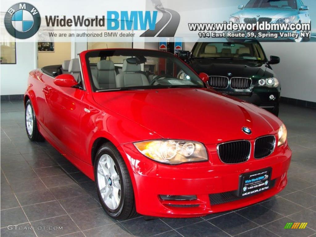 2009 1 Series 128i Convertible - Crimson Red / Taupe photo #3
