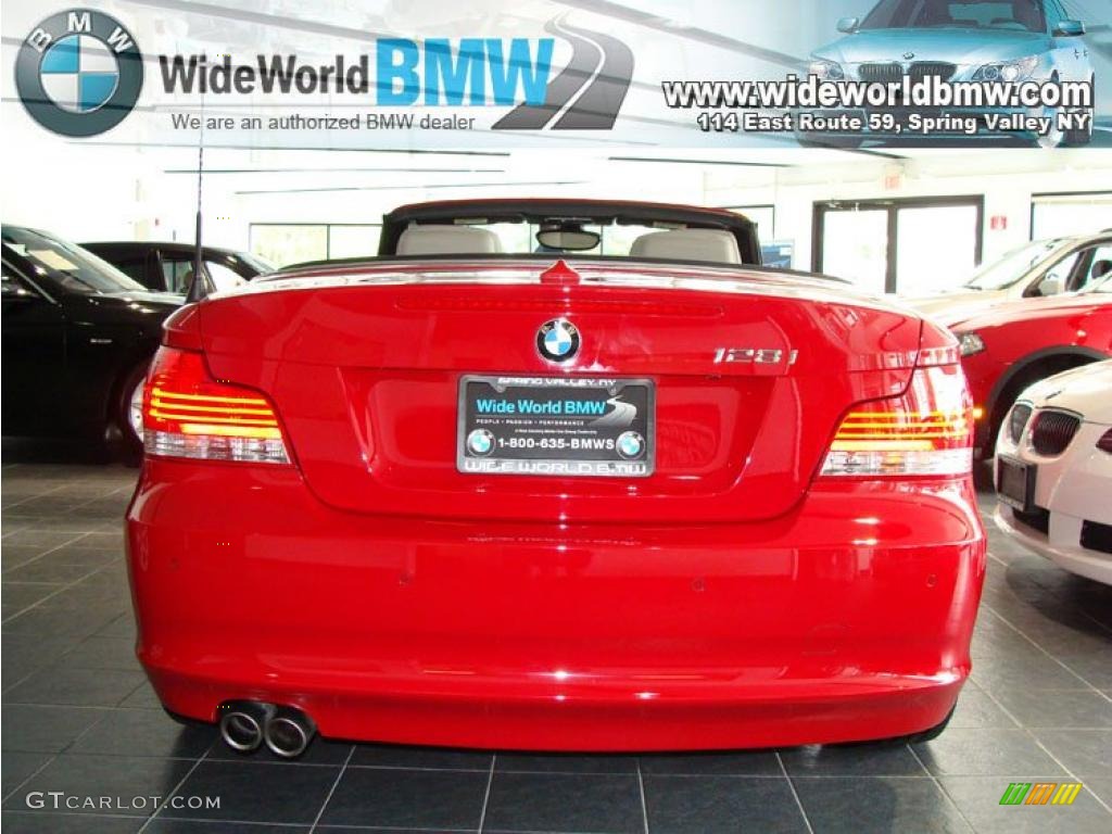 2009 1 Series 128i Convertible - Crimson Red / Taupe photo #5