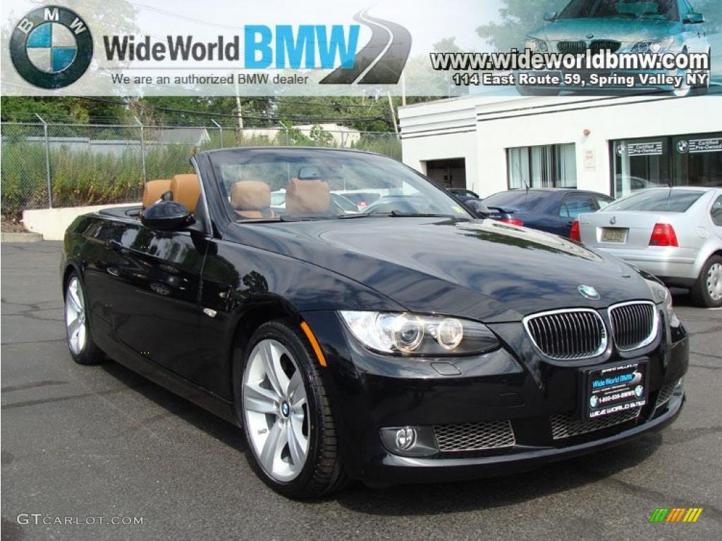 2008 3 Series 335i Convertible - Jet Black / Saddle Brown/Black photo #3