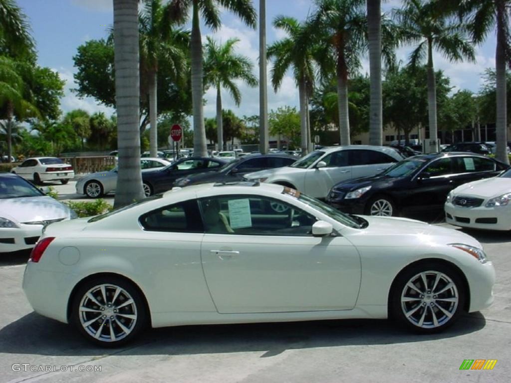 2008 G 37 Coupe - Ivory Pearl White / Wheat photo #5