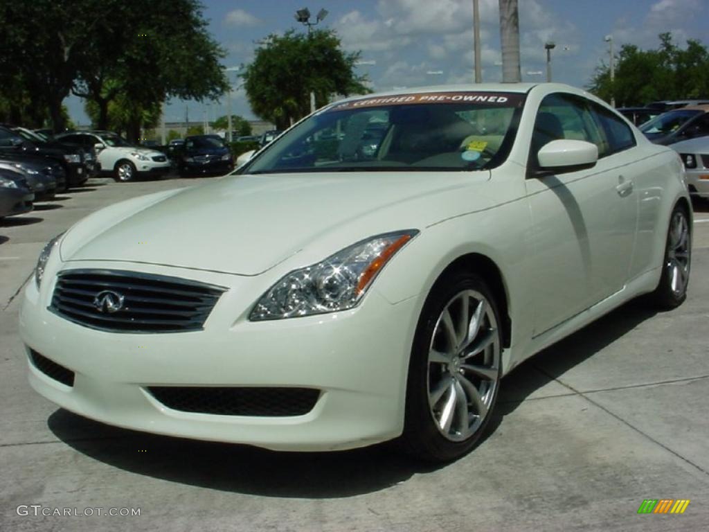 2008 G 37 Coupe - Ivory Pearl White / Wheat photo #13