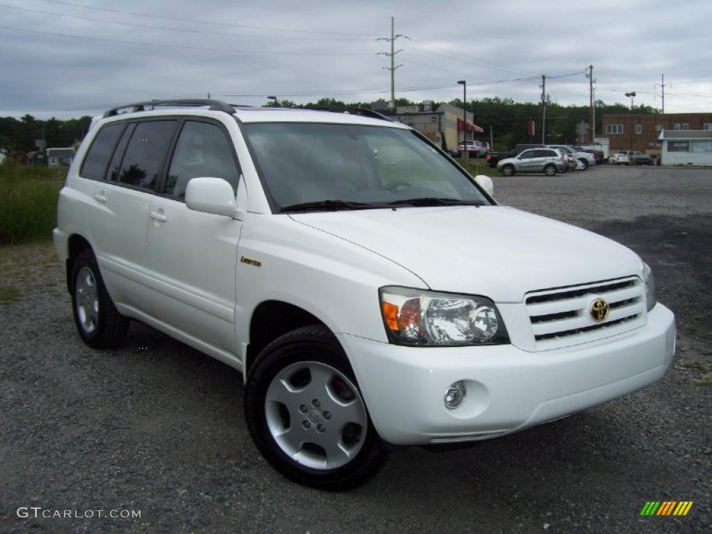 2004 Highlander Limited V6 4WD - Super White / Ash photo #3