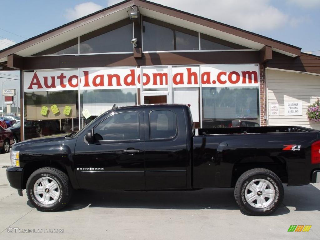 2007 Silverado 1500 LT Z71 Extended Cab 4x4 - Black / Ebony Black photo #23