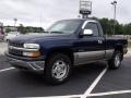 2000 Indigo Blue Metallic Chevrolet Silverado 1500 LS Regular Cab 4x4  photo #1