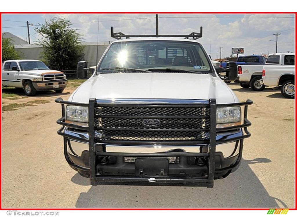 2002 F250 Super Duty XLT Crew Cab - Oxford White / Medium Parchment photo #13