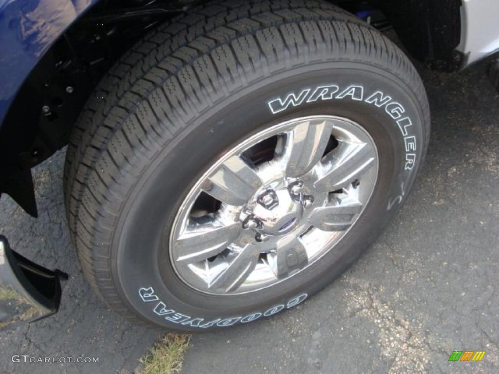 2010 F150 XLT SuperCab 4x4 - Dark Blue Pearl Metallic / Medium Stone photo #12