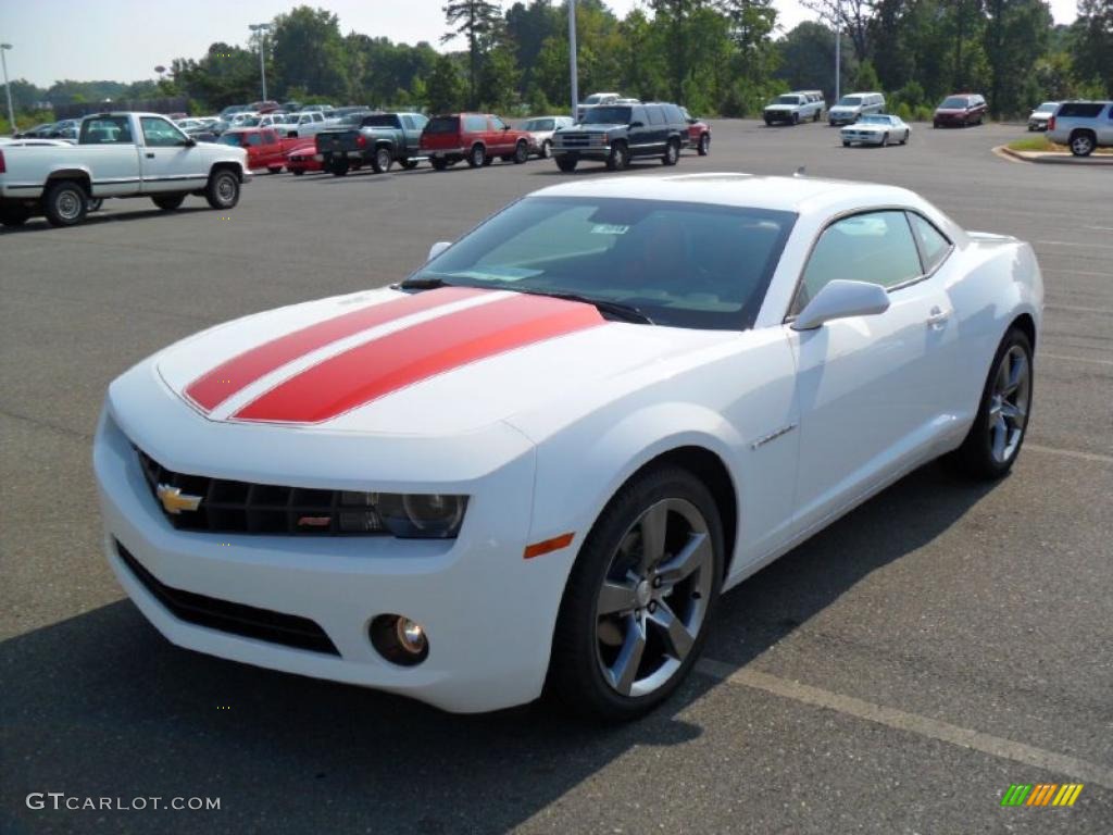 2011 Camaro LT/RS Coupe - Summit White / Inferno Orange/Black photo #1