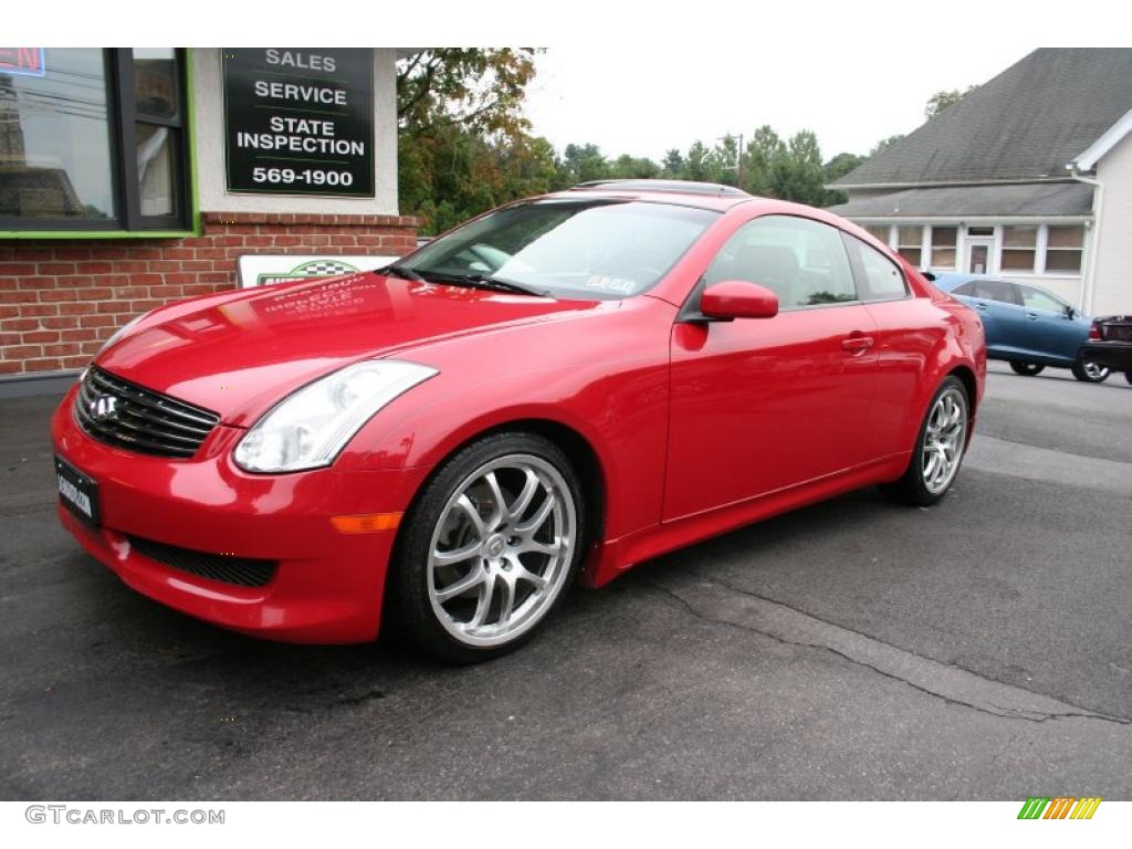 2007 G 35 Coupe - Laser Red / Graphite Black photo #1