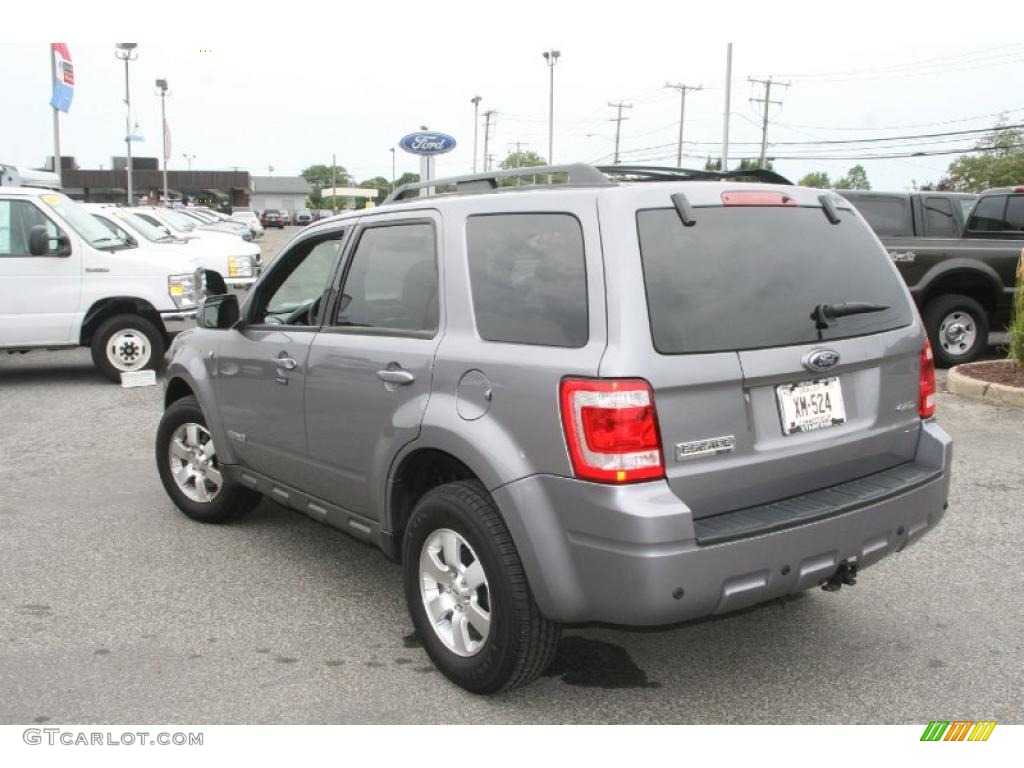 2008 Escape Limited 4WD - Tungsten Grey Metallic / Charcoal photo #10