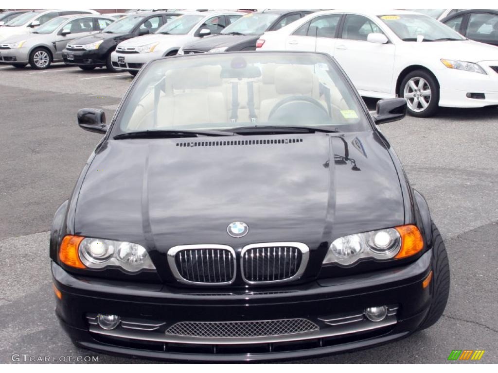 2001 3 Series 330i Convertible - Black Sapphire Metallic / Beige photo #2