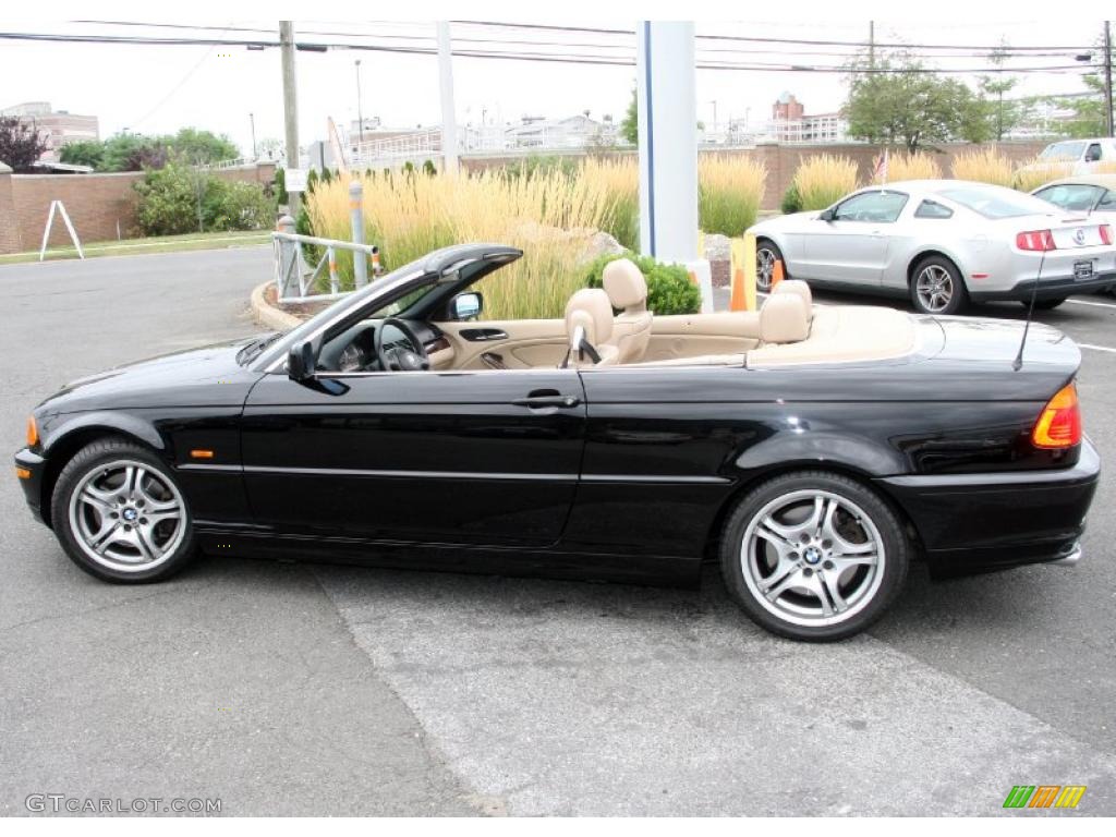 2001 3 Series 330i Convertible - Black Sapphire Metallic / Beige photo #11